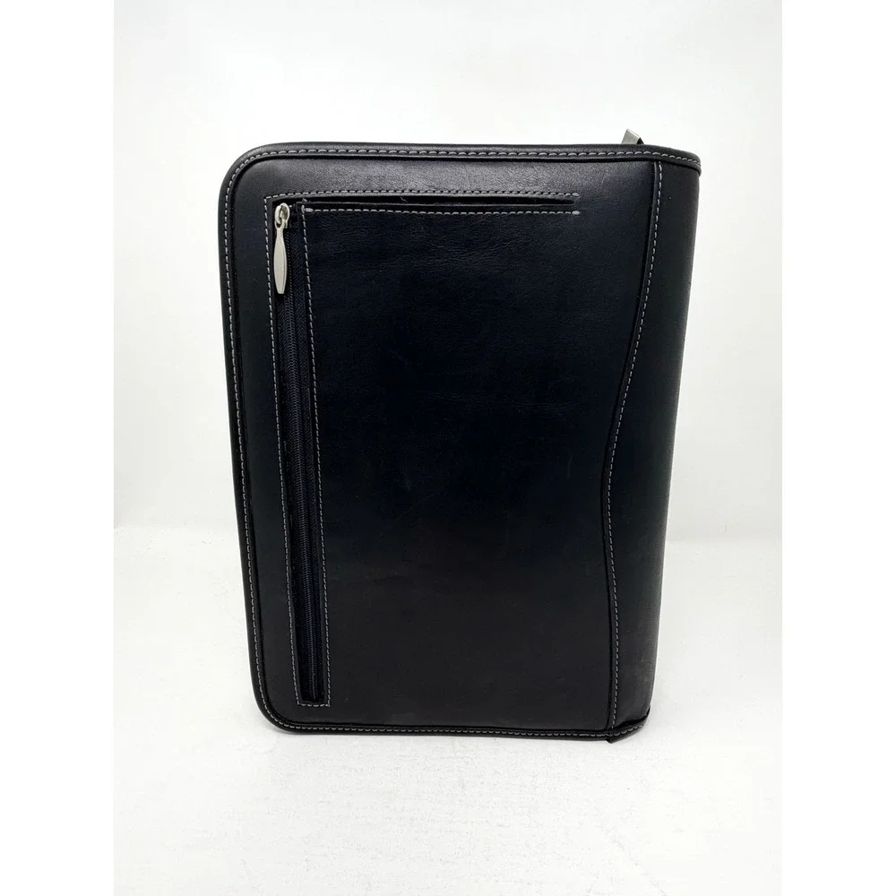 Franklin Covey Black Zip Around Planner Binder Organizer 1.5